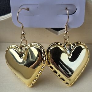 Gold Heart Earrings
